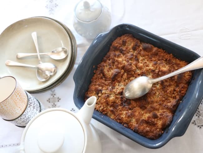 Crumble poires et pommes à la farine de sarrasin