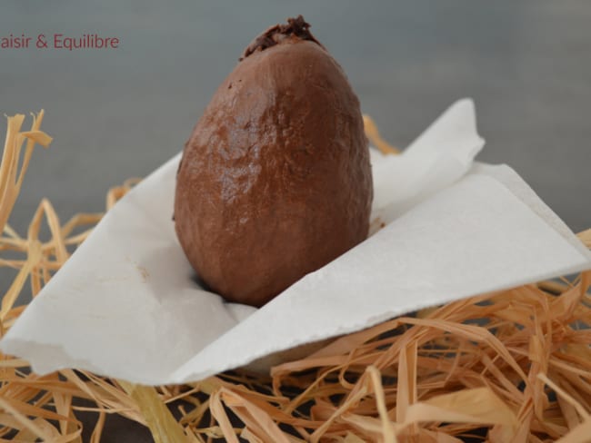 Oeuf de Condor en chocolat pour Pâques à réaliser sans moule