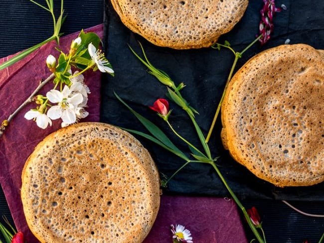 Blinis vegan et sans gluten à la farine de sarrasin