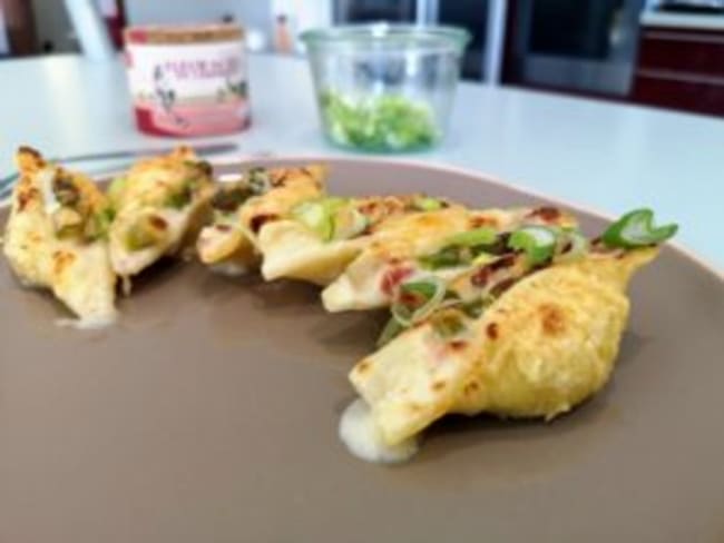 Conchiglionis aux asperges et à la Coppa