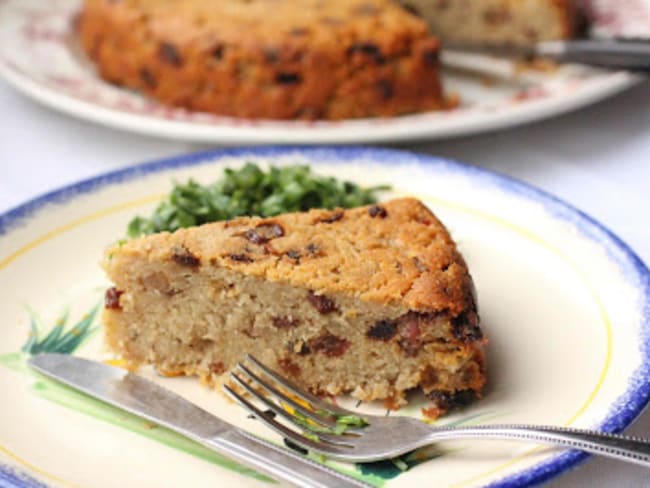 Farz oaled d'Ouessant à la farine d'orge lardons et raisins