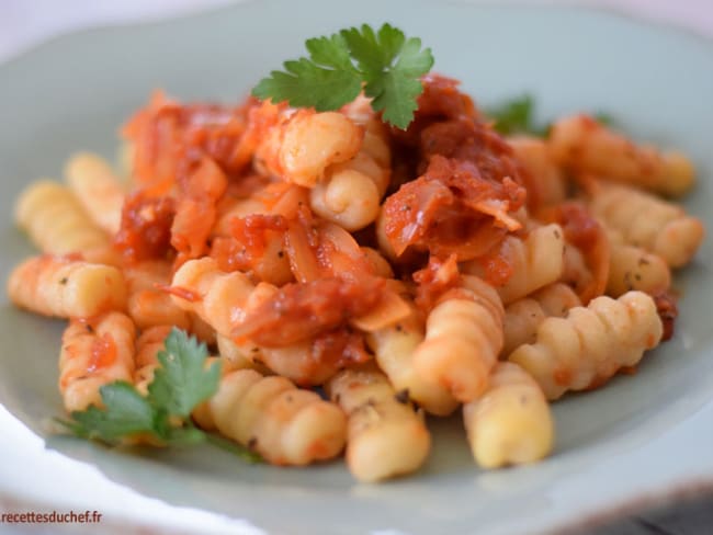 Gnocchetti à la sauce tomate maison