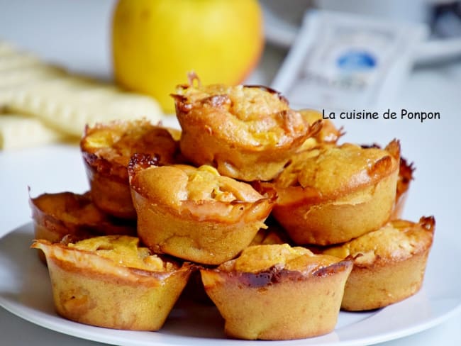 Muffin aux pommes et chocolat blanc