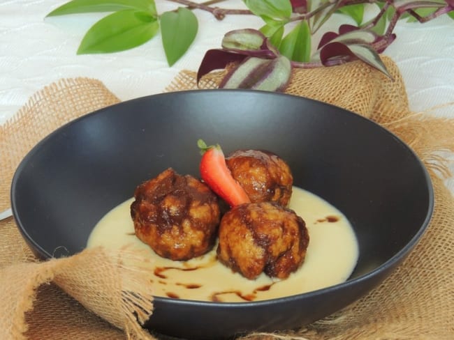 Boulettes sucrées Coconut et chocolate dumplings