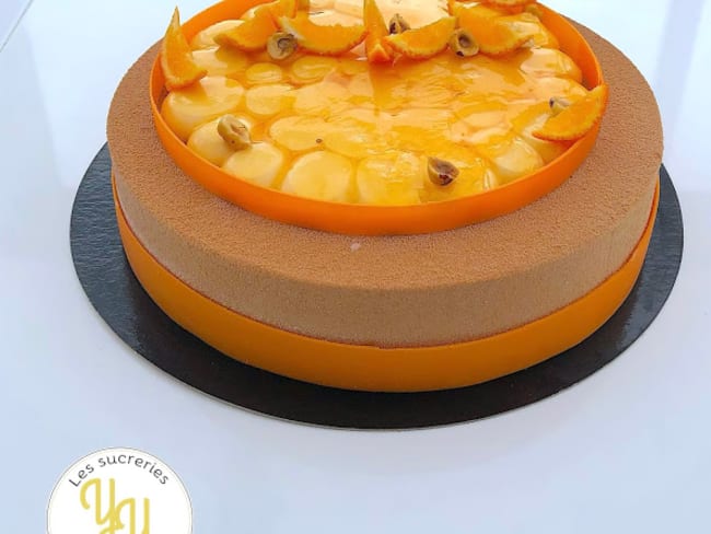 Entremets Noisette-Mandarine