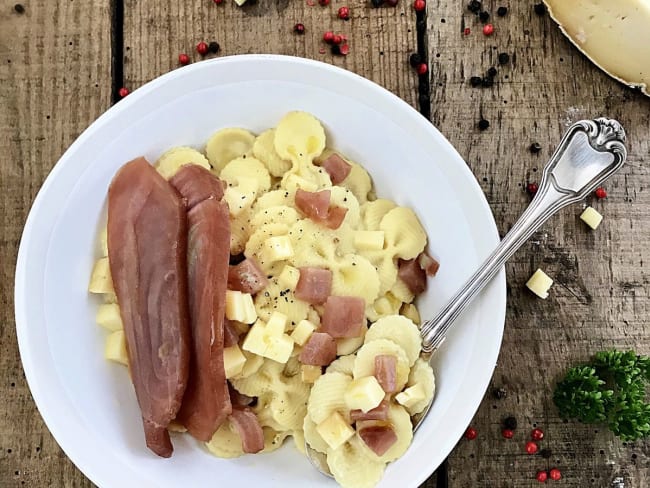 Risotto de gansettes au thon fumé et à la tomme de brebis