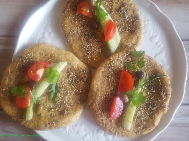 Galettes libanaises au zaatar