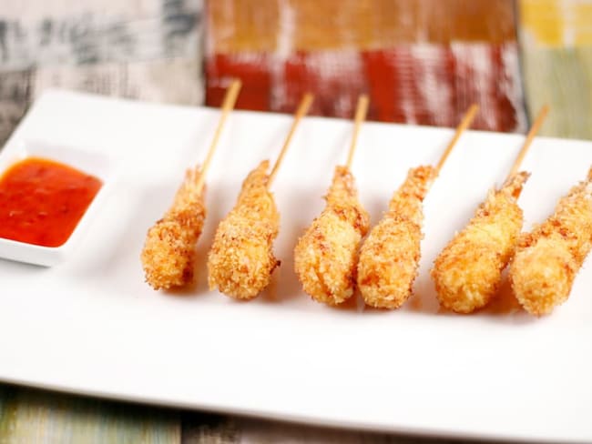 Crevettes panées au panko pour l'apéritif