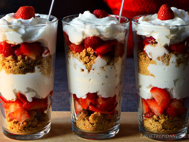 Fraisier en verrine express pour dessert improvisé