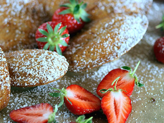 Madeleines aux fraises