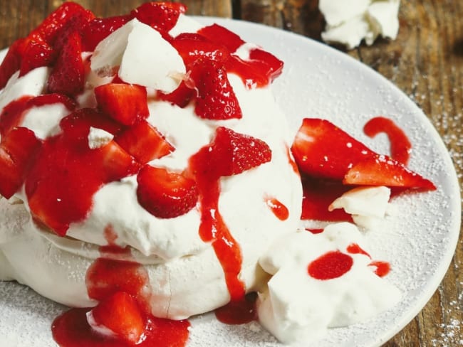 Pavlova aux fraises