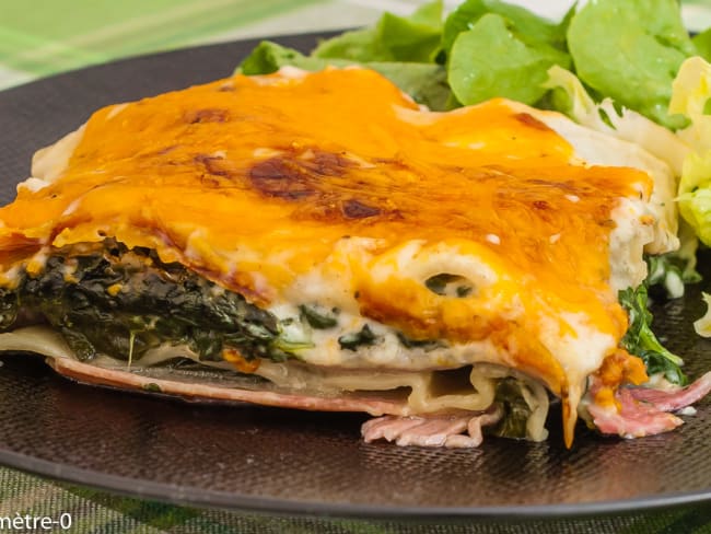 Lasagnes au jambon et aux épinards