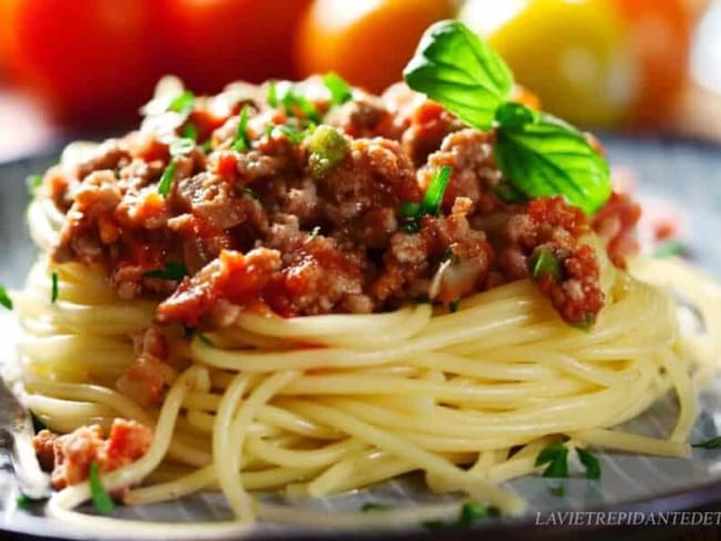 Spaghettis sauce bolognaise fait maison