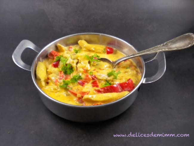 Poulet aux poivrons, recette rapide