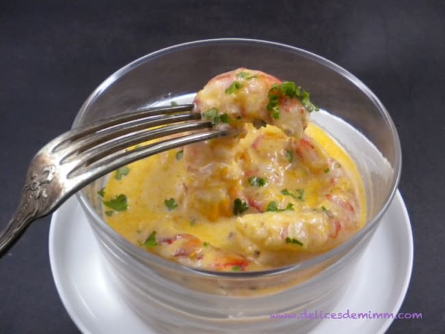 Scampis ou gambas au Limoncello