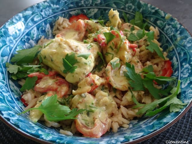 Blanquette créole de homard