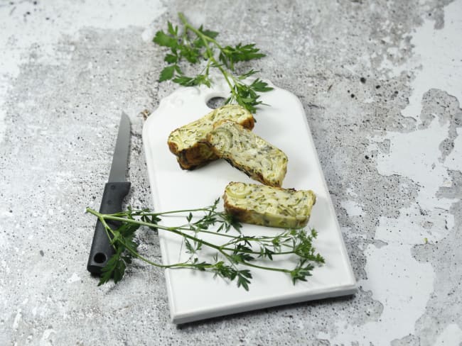 Terrine de courgettes herbes et parmesan