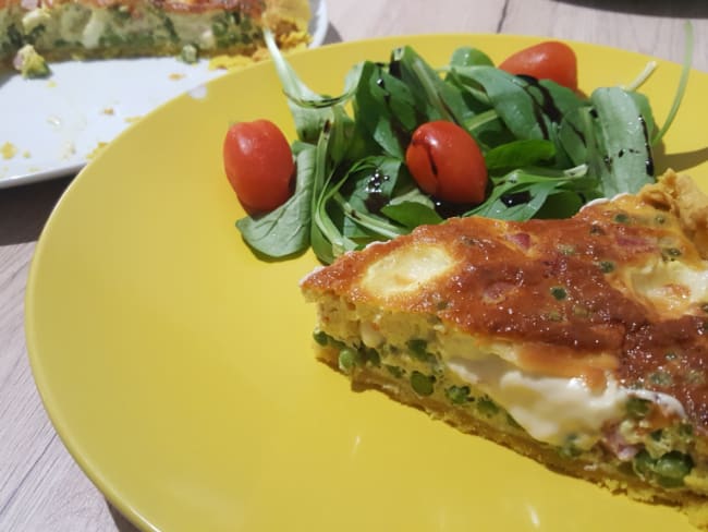 Quiche kiri et petit pois pour les petits et les grands