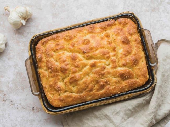 Focaccia maison pour l'apéritif