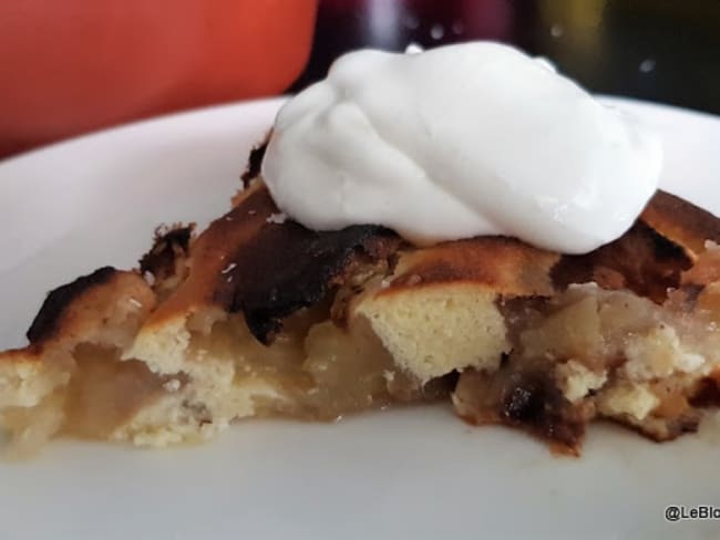 Gâteau aux pommes, farine de coco et mascarpone 