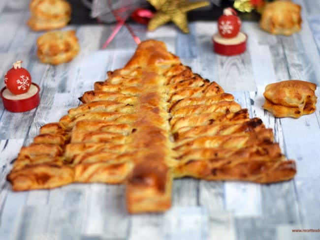 Technique de la Tarte sapin feuilletée pour l'apéritif