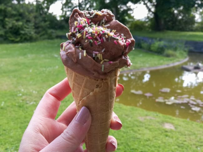 Glace à la pâte à tartiner chocolat noisette