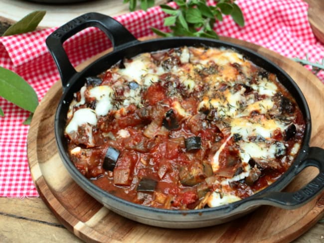 Gratin d'aubergines à la mozzarella