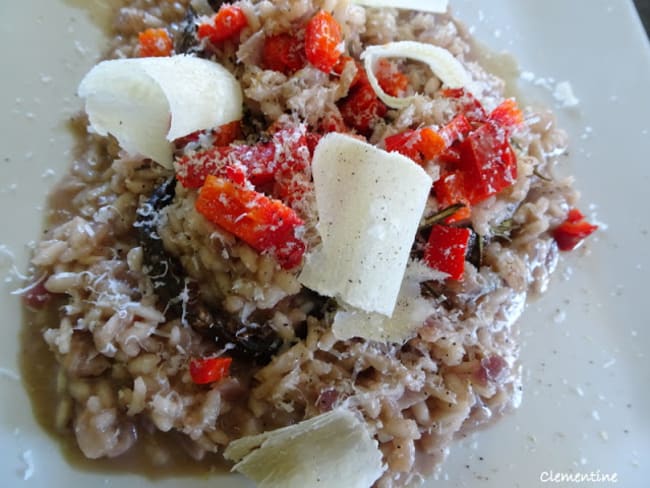 Portobello farci au risotto et fromage