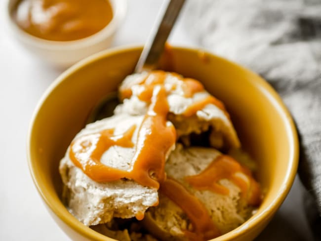 Glace à la vanille sans sorbetière