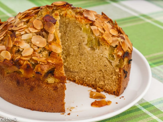 Gâteau norvégien rhubarbe amandes