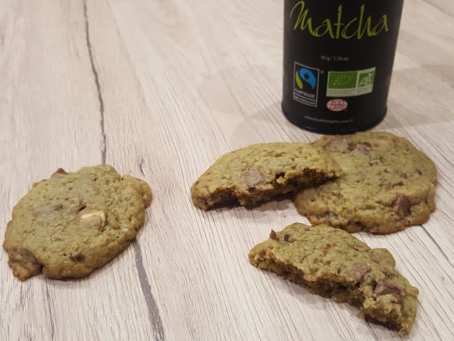 Cookies matcha-chocolat