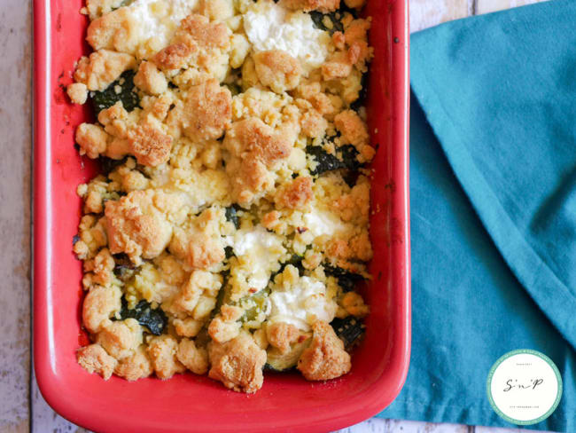 Crumble courgettes chèvre