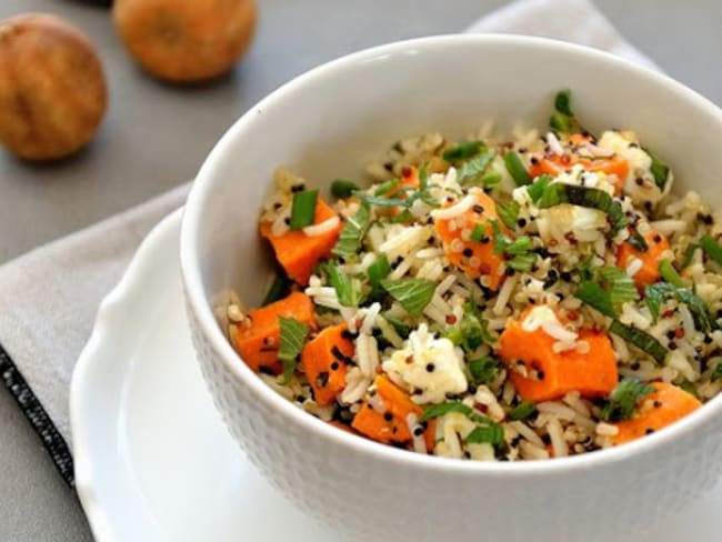 Salade de riz et quinoa au citron noir d'Iran d'après Yotam Ottolenghi