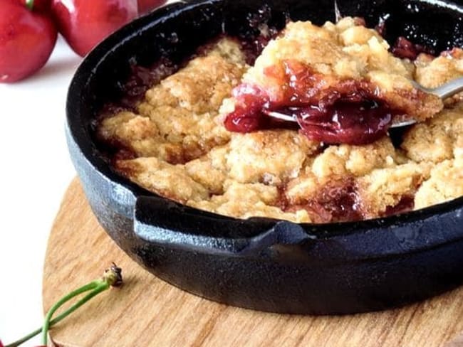 Crumble aux cerises