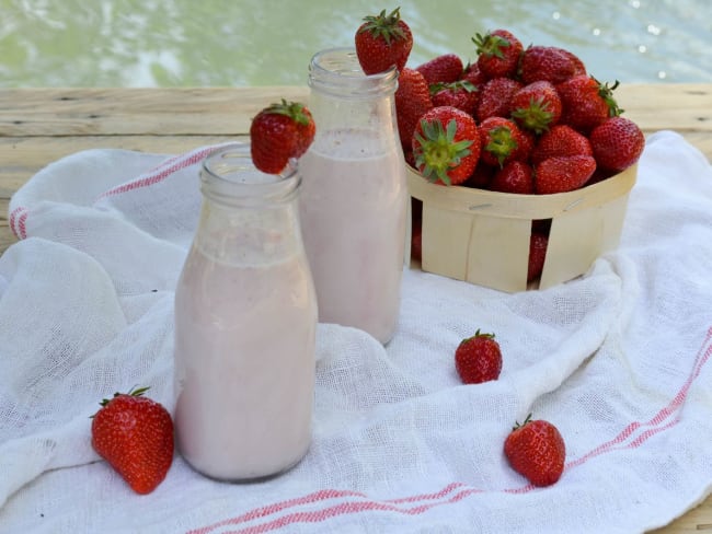 Lait fraises fait maison