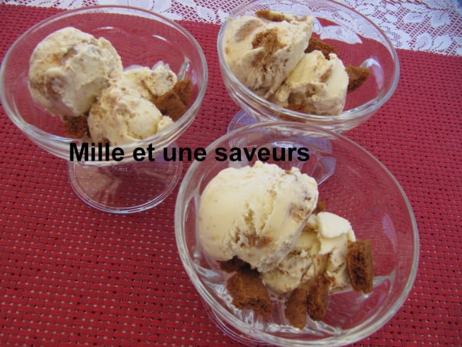 Glace chocolat blanc et spéculoos