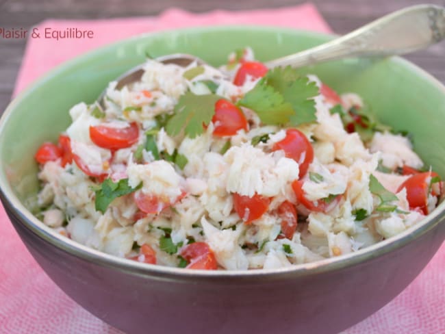 Salade de poisson de l’île Maurice à la coriandre