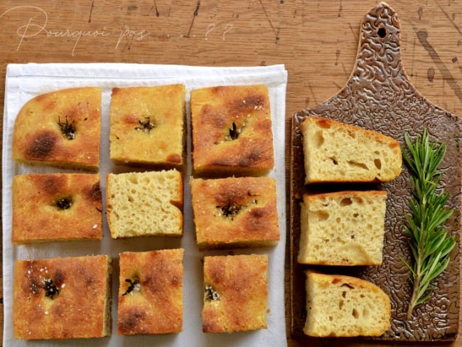 Foccacia, semoule de blé dur et levain