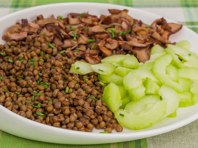 Lentilles aux cèpes 