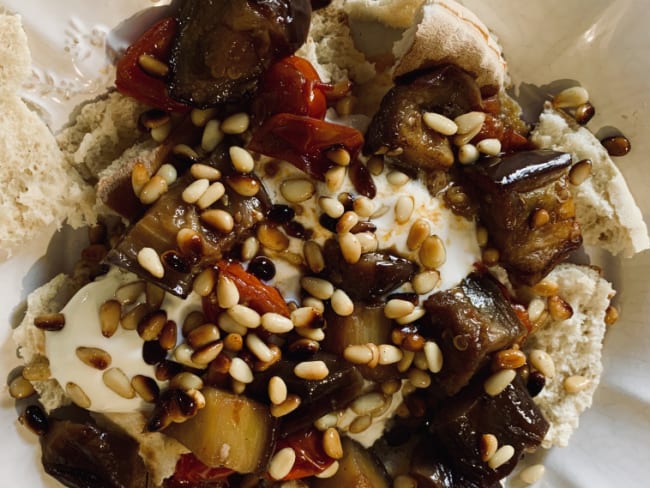 Fatteh d’aubergines