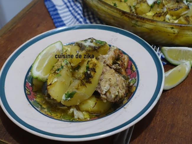 POMMES DE TERRE AU FOUR AU POULET