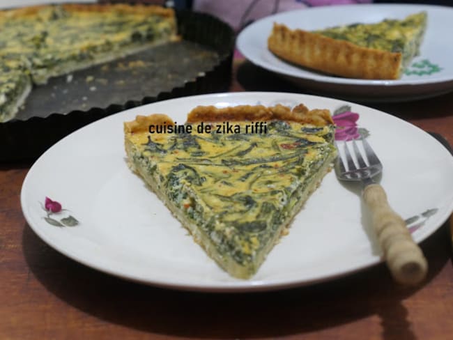 Quiche aux épinards et brocciu