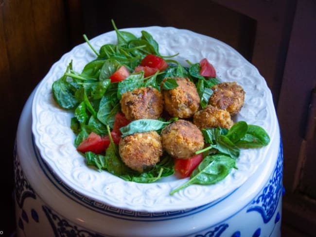 Polpette végétales aux pois chiches et à l’aubergine