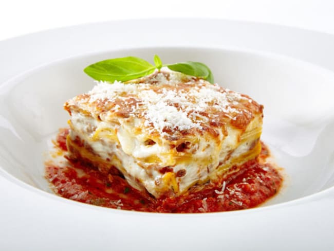 Lasagnes à la mozzarella et viande hachée