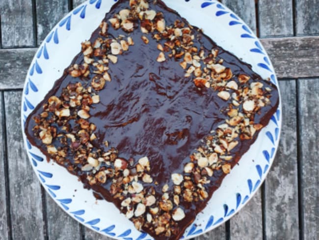 Gâteau chocolat noisette à tomber par terre