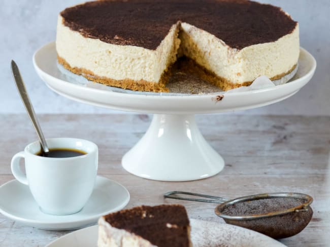 Cheesecake sans cuisson comme un tiramisu