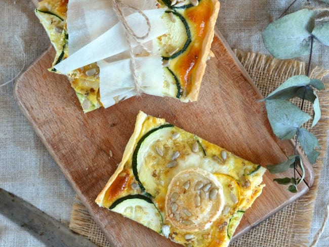 Tarte courgette, fromage de chèvre et ricotta