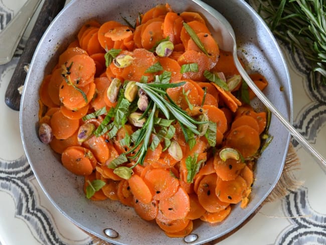 Salade de carotte au cumin, citron et menthe