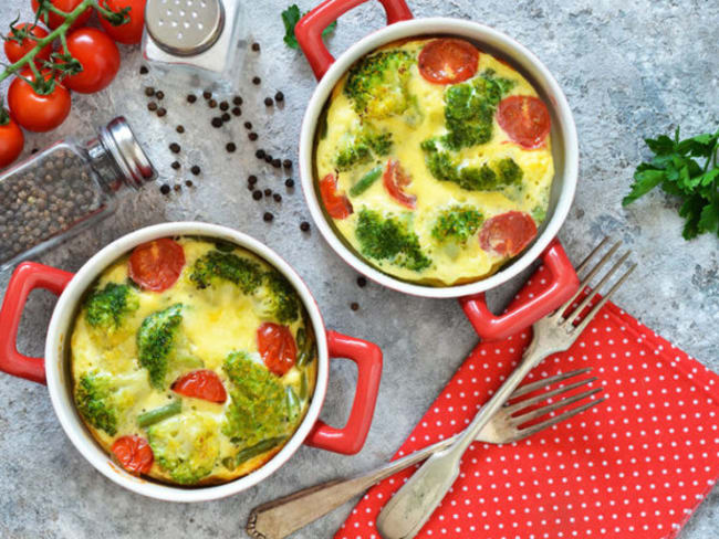 Clafoutis de brocoli et tomate