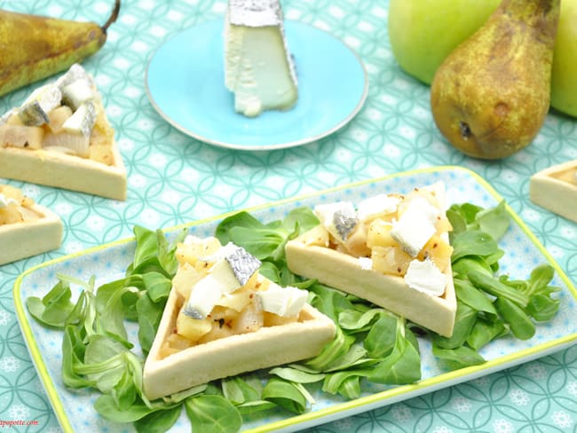 Tartelettes du verger au fromage de chèvre Valençay